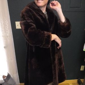 VTG 1950's Kerrybrooke Mutton Shearling Coat